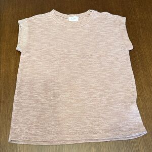 Knit Short Sleeve Top in Light Lavender
